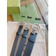 Gucci GG Marmont Wide Belt Black Silver