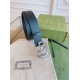 Gucci GG Marmont Wide Belt Black Silver