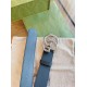 Gucci GG Marmont Wide Belt Black Silver