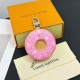Louis Vuitton Pink Donut Sprinkles Bag Charm Mono-gram Zipper Pouch
