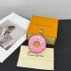 Louis Vuitton Pink Donut Sprinkles Bag Charm Mono-gram Zipper Pouch