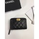Chanel Card Holder Grained Gold Black Shiny Calfskin Chanel Card Holder Grained Gold Black Shiny Calfskin