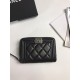 Chanel Card Holder Grained Gold Black Shiny Calfskin Chanel Card Holder Grained Gold Black Shiny Calfskin
