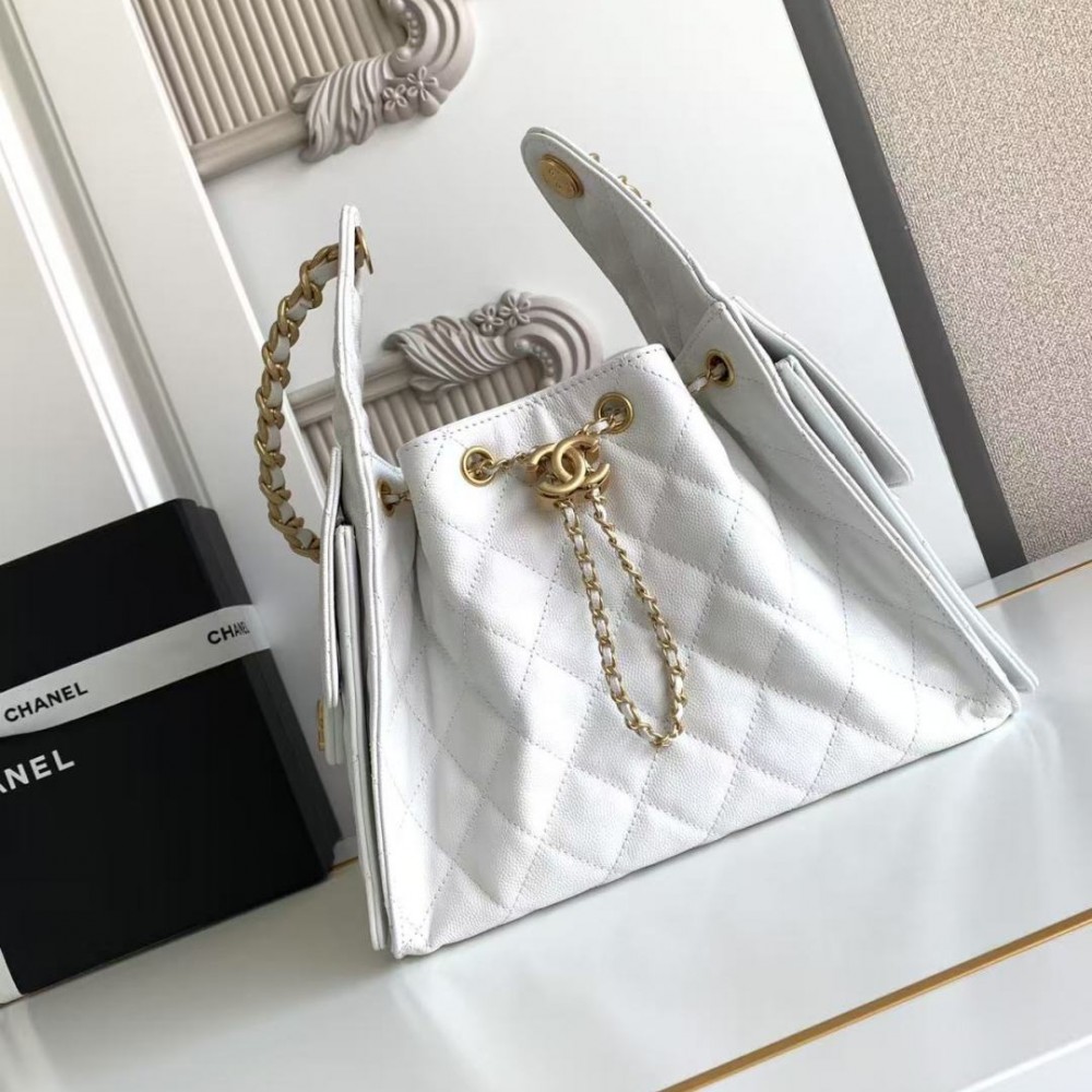 Chanel Spring 25C Hobo Small Handbag White