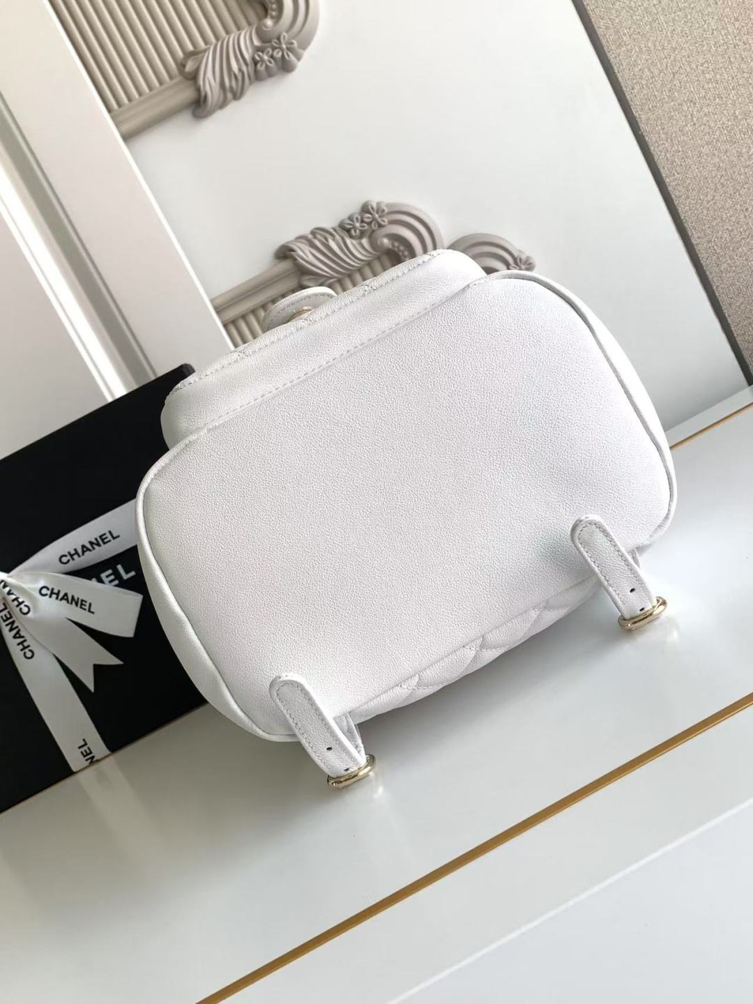 CHANEL Duma Pockets Quilted Caviar Leather Drawstring Backpack CHANEL Duma Pockets Quilted Caviar Leather Drawstring Backpack