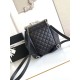 CHANEL Duma Pockets Quilted Caviar Leather Drawstring Backpack Black CHANEL Duma Pockets Quilted Caviar Leather Drawstring Backpack Black