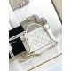 Chanel Vanity Case White Leather Handbag Chanel Vanity Case White Leather Handbag