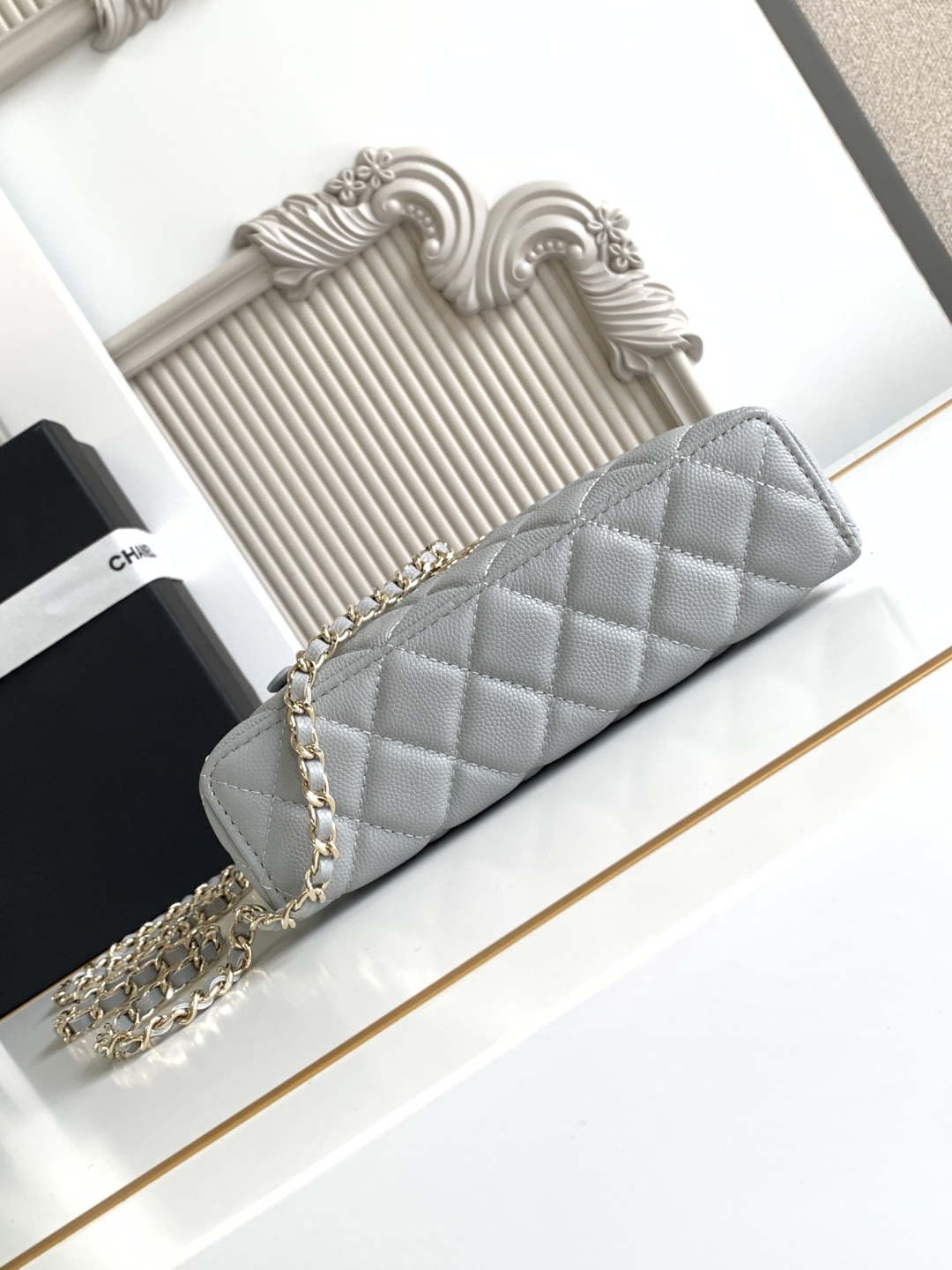 Chanel Vanity Case GreyLeather Handbag Chanel Vanity Case GreyLeather Handbag