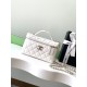 Chanel 25C Vanity Case White Leather Handbag Chanel 25C Vanity Case White Leather Handbag