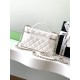 Chanel 25C Vanity Case White Leather Handbag Chanel 25C Vanity Case White Leather Handbag