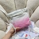 Chanel Mini 22 Bag Pink and White Ombre Calfskin Lacquered Metal Hardware Chanel Mini 22 Bag Pink and White Ombre Calfskin Lacquered Metal Hardware