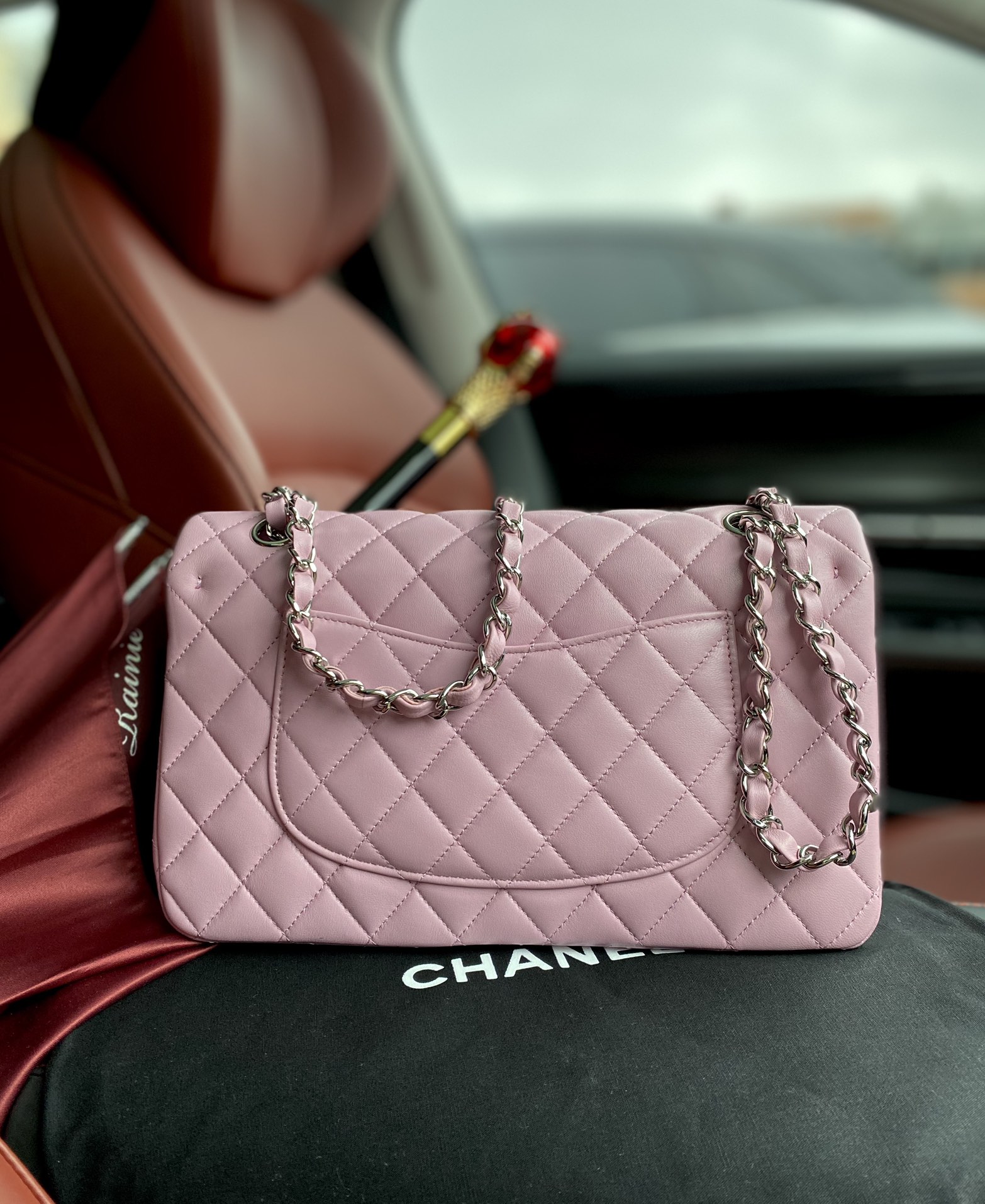 Chanel Classic Rectangular Flap Bag Light Pink Lambskin Light Gold Hardware Chanel Classic Rectangular Flap Bag Light Pink Lambskin Light Gold Hardware