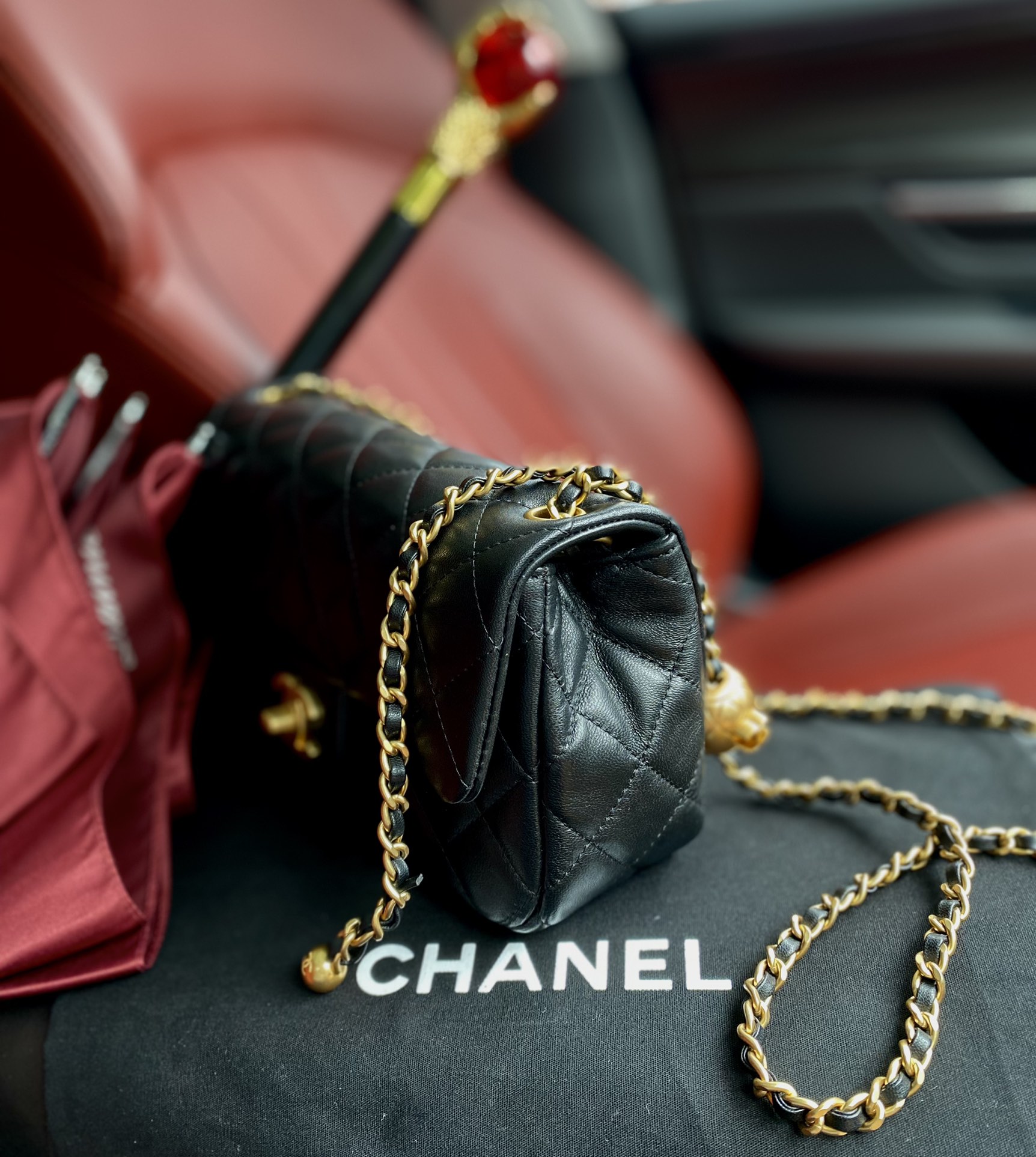 CHANEL CF Small Gold Ball Mini Flap Bag CHANEL CF Small Gold Ball Mini Flap Bag