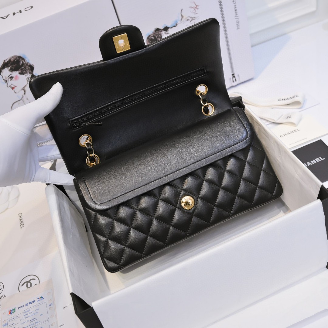 Black Quilted Caviar Medium Classic Double Flap Bag Silver/Gold Hardware, 2022 Black Quilted Caviar Medium Classic Double Flap Bag Silver/Gold Hardware, 2022