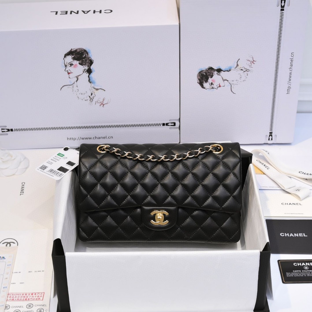 Black Quilted Caviar Medium Classic Double Flap Bag Silver/Gold Hardware, 2022 Black Quilted Caviar Medium Classic Double Flap Bag Silver/Gold Hardware, 2022