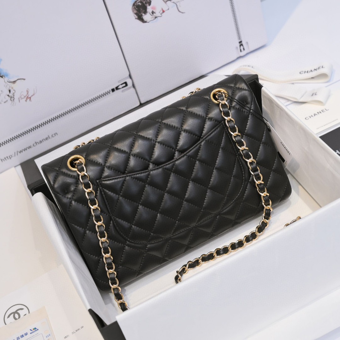 Black Quilted Caviar Medium Classic Double Flap Bag Silver/Gold Hardware, 2022 Black Quilted Caviar Medium Classic Double Flap Bag Silver/Gold Hardware, 2022