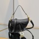 Dior Saddle Bag with Strap Black Grained Calfskin Dior Saddle Bag with Strap Black Grained Calfskin