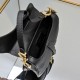 Dior Saddle Bag with Strap Black Grained Calfskin 
