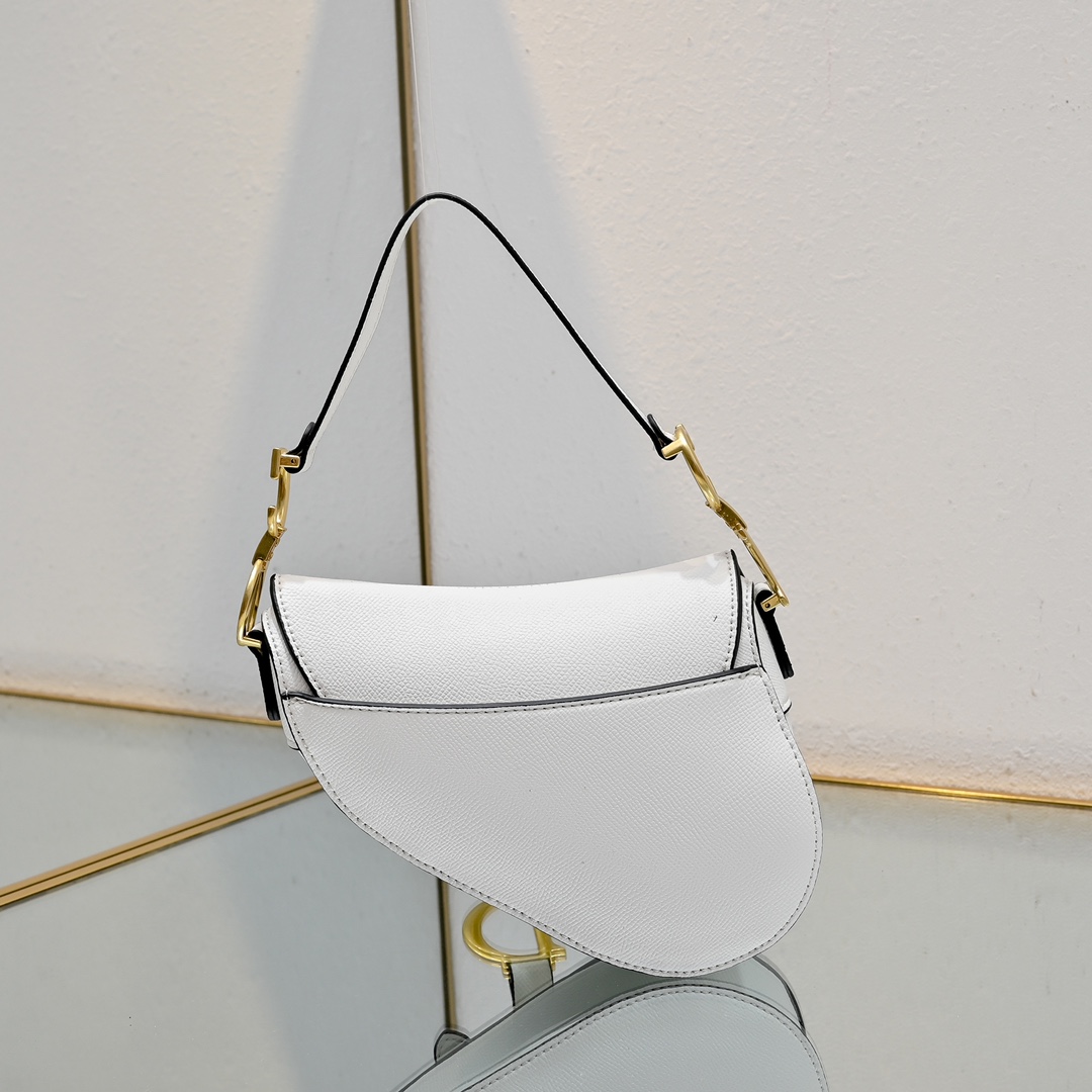 Dior Saddle Bag with Strap Latte Grained Calfskin Dior Saddle Bag with Strap Latte Grained Calfskin