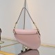 Dior Saddle Bag with Strap Powder Pink Grained Calfskin Dior Saddle Bag with Strap Powder Pink Grained Calfskin