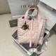 DIOR - Small DiorToujours Vertical Tote Bag Pale Pink Macrocannage Calfskin DIOR - Small DiorToujours Vertical Tote Bag Pale Pink Macrocannage Calfskin