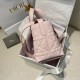 DIOR - Small DiorToujours Vertical Tote Bag Pale Pink Macrocannage Calfskin DIOR - Small DiorToujours Vertical Tote Bag Pale Pink Macrocannage Calfskin