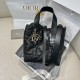 DIOR - Small DiorToujours Vertical Tote Bag Pale Pink Macrocannage Calfskin DIOR - Small DiorToujours Vertical Tote Bag Pale Pink Macrocannage Calfskin