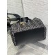 Dior Toujours Bag Black Tweed with White Cannage Motif Dior Toujours Bag Black Tweed with White Cannage Motif