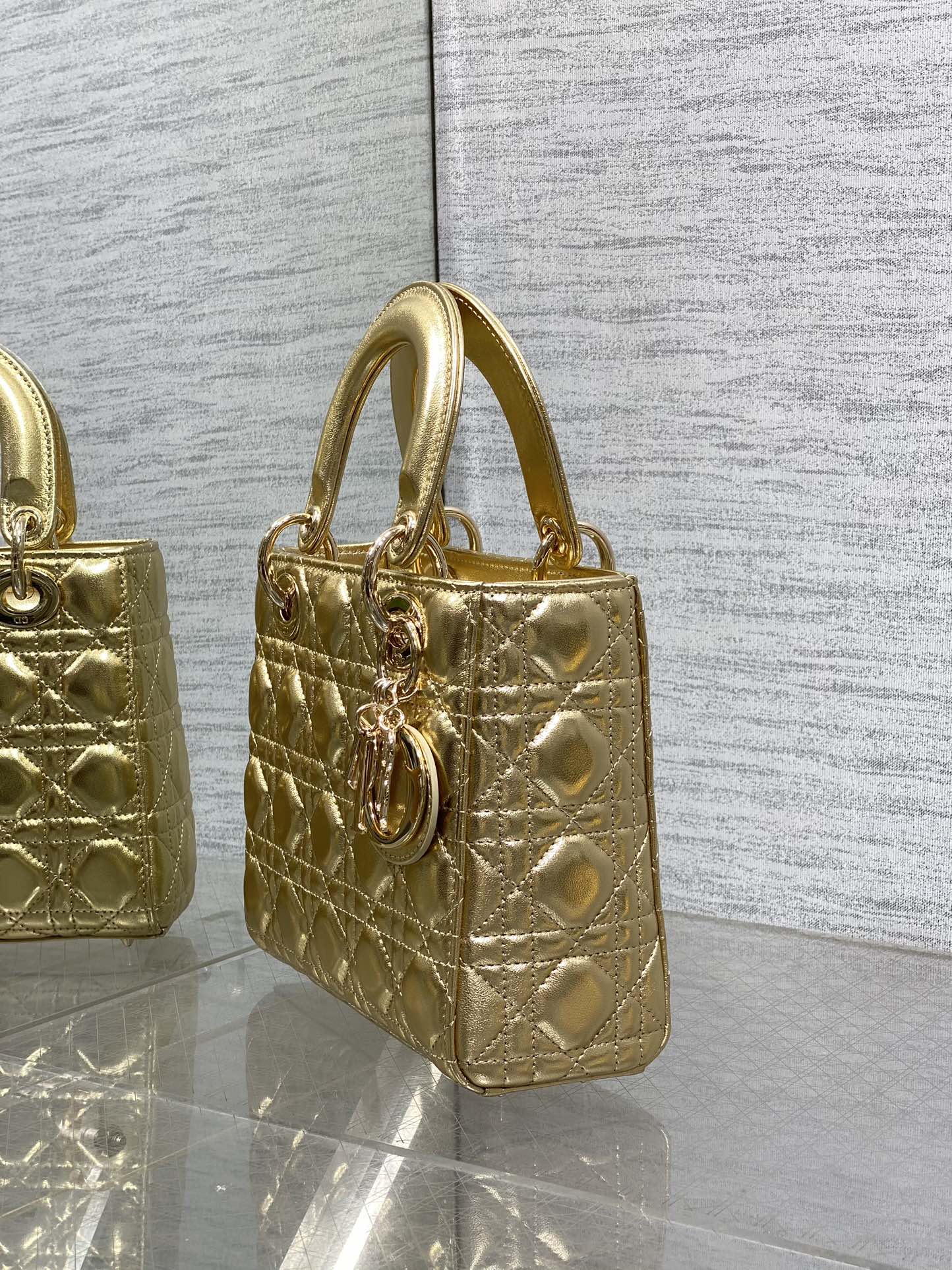 Mini Lady Dior Bag Metallic Gold Mini Lady Dior Bag Metallic Gold