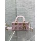 DIOR Small D-Joy Bag Latte Cannage Calfskin Embroidered With Multicolor Beads Pink DIOR Small D-Joy Bag Latte Cannage Calfskin Embroidered With Multicolor Beads Pink