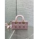 DIOR Small D-Joy Bag Latte Cannage Calfskin Embroidered With Multicolor Beads Pink DIOR Small D-Joy Bag Latte Cannage Calfskin Embroidered With Multicolor Beads Pink