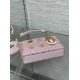 DIOR Small D-Joy Bag Latte Cannage Calfskin Embroidered With Multicolor Beads Pink DIOR Small D-Joy Bag Latte Cannage Calfskin Embroidered With Multicolor Beads Pink