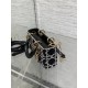 DIOR Small D-Joy Bag Latte Cannage Calfskin Embroidered With Multicolor Beads Black DIOR Small D-Joy Bag Latte Cannage Calfskin Embroidered With Multicolor Beads Black