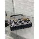DIOR Small D-Joy Bag Latte Cannage Calfskin Embroidered With Multicolor Beads Black DIOR Small D-Joy Bag Latte Cannage Calfskin Embroidered With Multicolor Beads Black