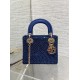 Mini Lady Dior Bag Metallic Lambskin and Rose des Vents Satin Embroidered with Beads