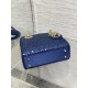 Mini Lady Dior Bag Metallic Lambskin and Rose des Vents Satin Embroidered with Beads