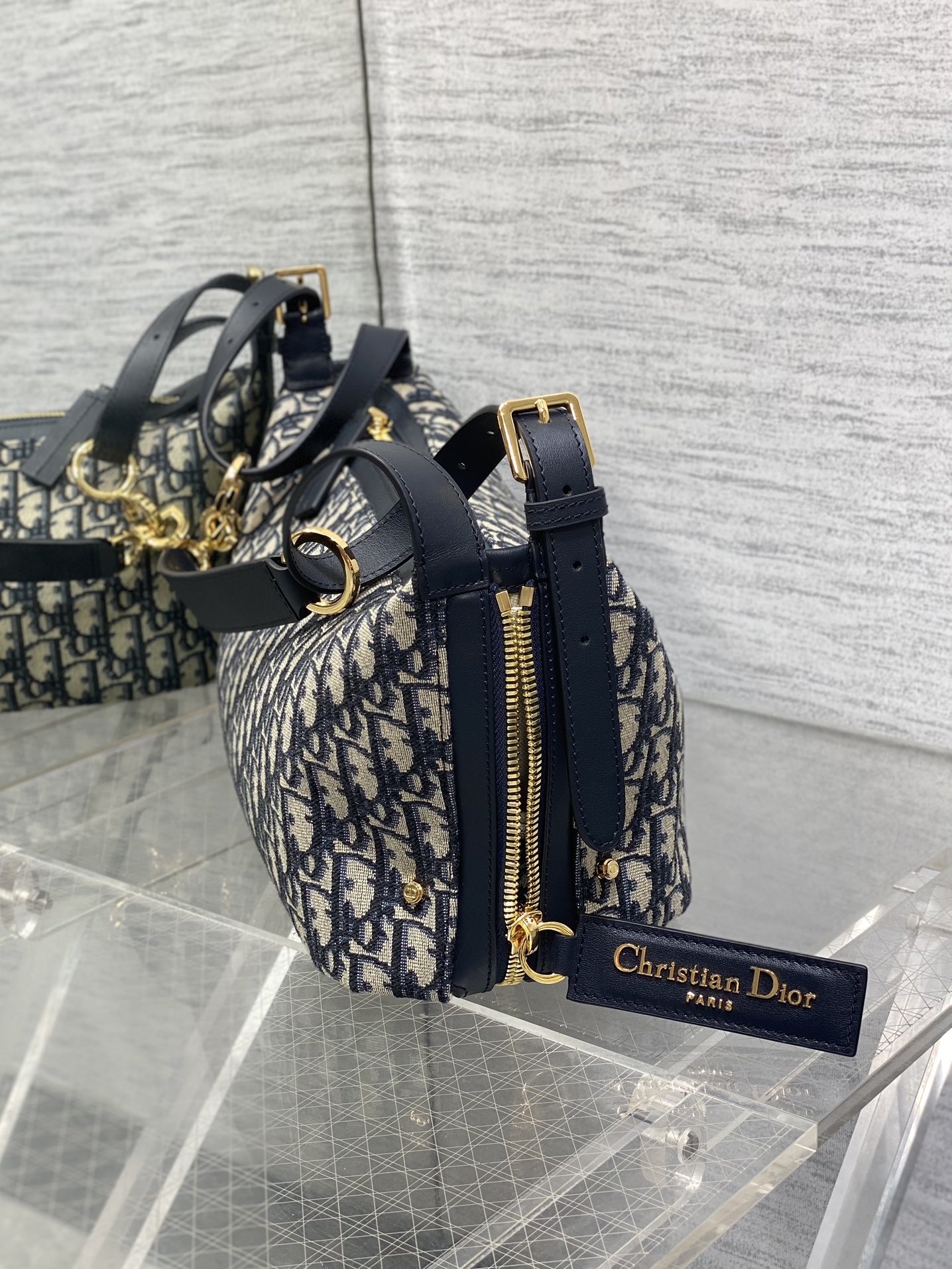 Medium D-Journey Bag Blue Dior Oblique Jacquard Medium D-Journey Bag Blue Dior Oblique Jacquard