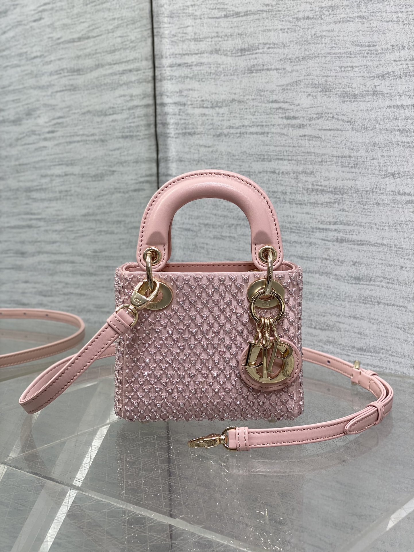 DlOR Handle BagsSatin Lady Micro DlOR Handle BagsSatin Lady Micro