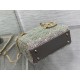 Dior Lady D Small Gray Metallic With Bead Embroidery shoulder Bag Dior Lady D Small Gray Metallic With Bead Embroidery shoulder Bag