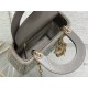Dior Lady D Small Gray Metallic With Bead Embroidery shoulder Bag Dior Lady D Small Gray Metallic With Bead Embroidery shoulder Bag