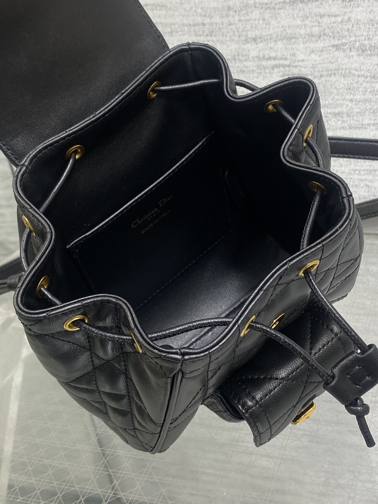 Small Dior Caro Backpack Black Macrocannage Lambskin Small Dior Caro Backpack Black Macrocannage Lambskin