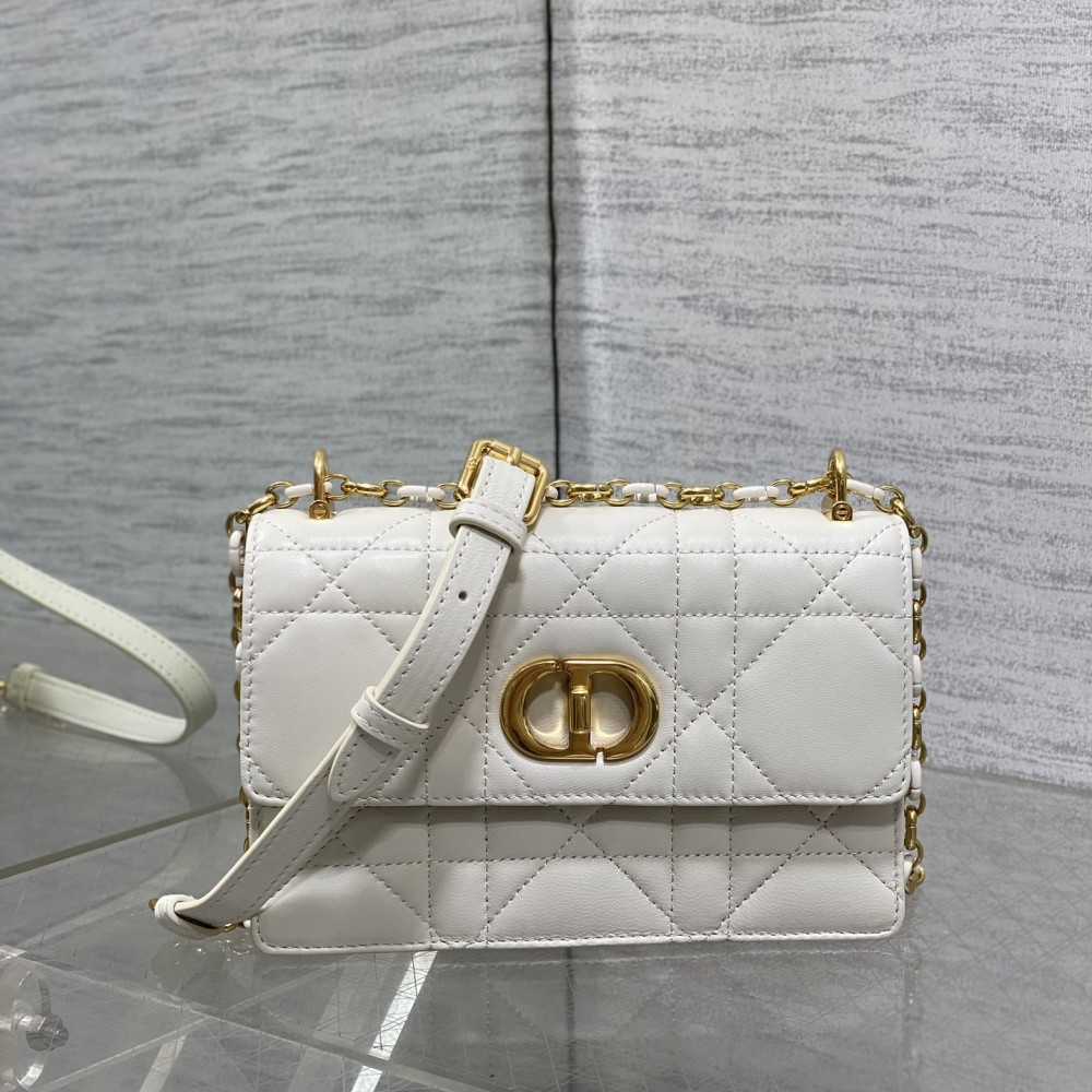 DIOR  Miss Caro Mini Bag Latte Macrocannage Lambskin 