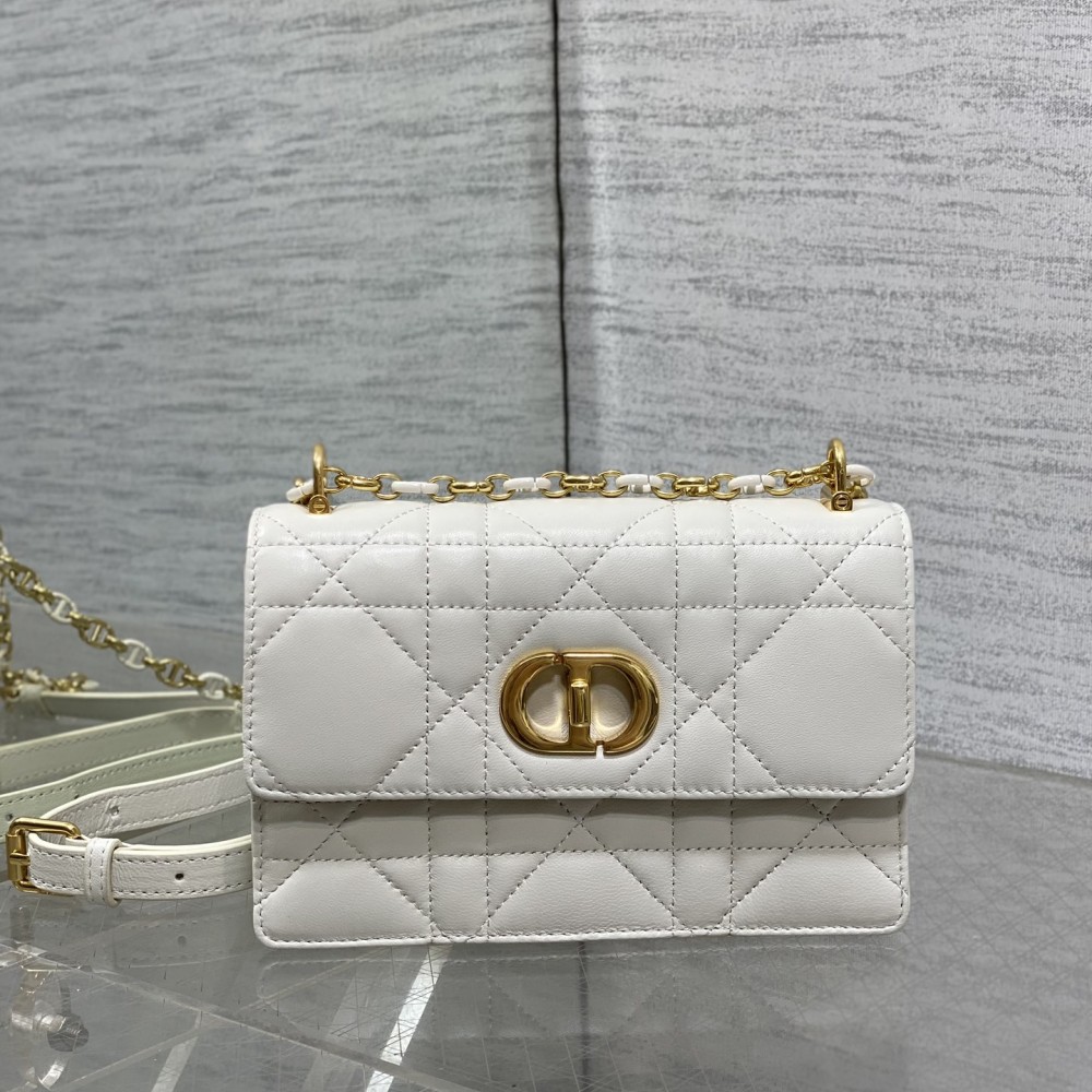 DIOR  Miss Caro Mini Bag Latte Macrocannage Lambskin 