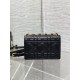 DIOR  Miss Caro Mini Bag Black Macrocannage Lambskin 