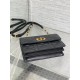 DIOR  Miss Caro Mini Bag Black Macrocannage Lambskin 