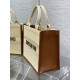 Dior Small Dior Book Tote Beige Oblique Embroidered Raffia And Camel Calfskin Dior Small Dior Book Tote Beige Oblique Embroidered Raffia And Camel Calfskin