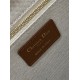 Dior Small Dior Book Tote Beige Oblique Embroidered Raffia And Camel Calfskin