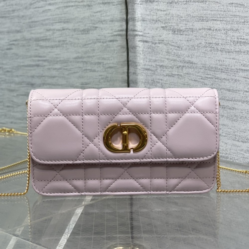 Dior Small Soft Miss Caro Bag Macrocannage Lambskin Pink