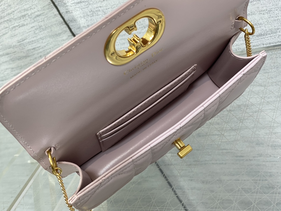 Dior Small Soft Miss Caro Bag Macrocannage Lambskin Pink