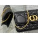 Dior Small Soft Miss Caro Bag Macrocannage Lambskin Black